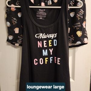 Black Coffee Themed Loungewear Set